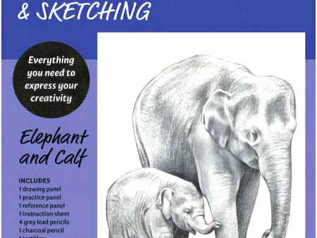 Art Maker Made Simple Drawing & Sketching Kit: Elephant And Calf Discount