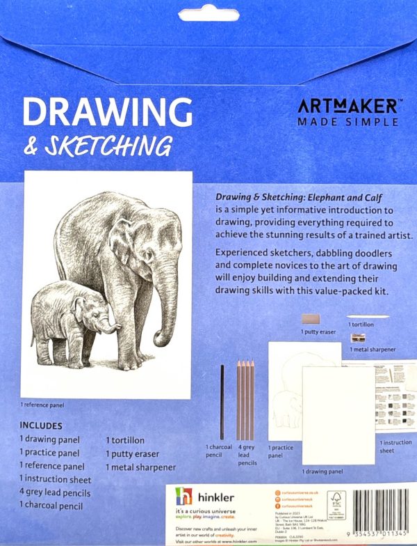 Art Maker Made Simple Drawing & Sketching Kit: Elephant And Calf Discount