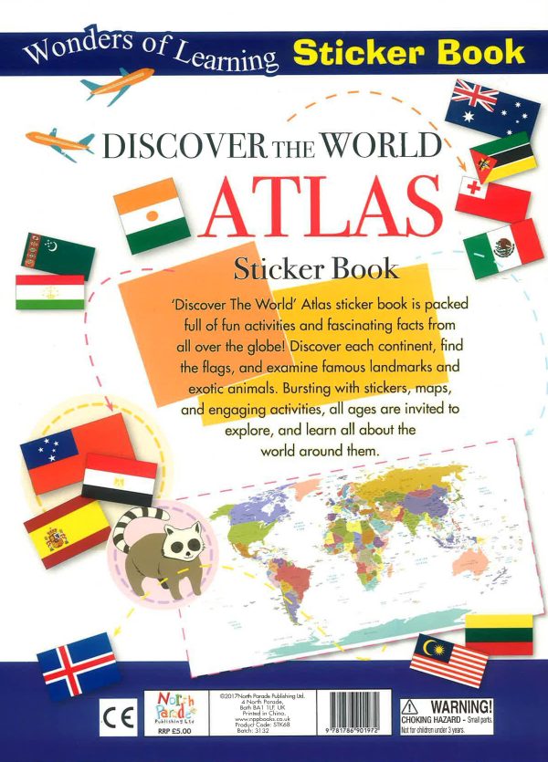 Wonders Of Learning: Sticker Book- Discover The World Atlas For Discount