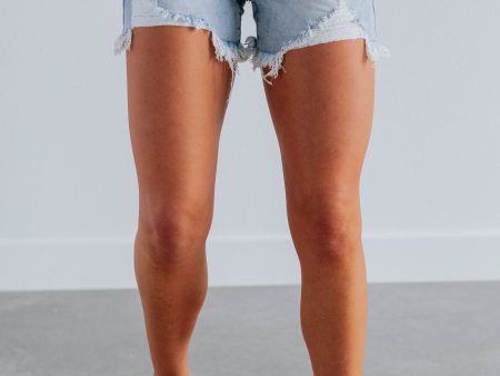 Aliyah Risen Shorts - Light Wash Online Hot Sale