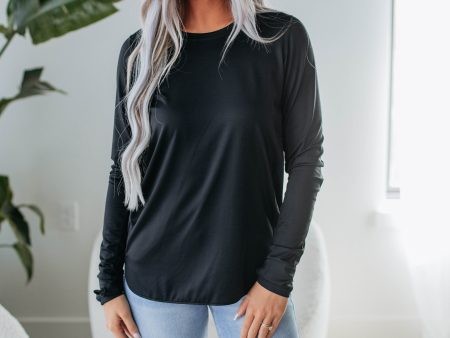 Allura Long Sleeve Top - Black For Discount