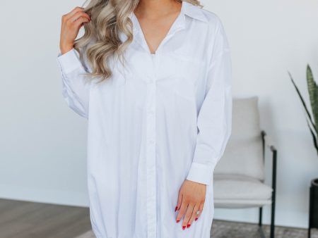 Joette Shirt Dress - Ivory For Cheap