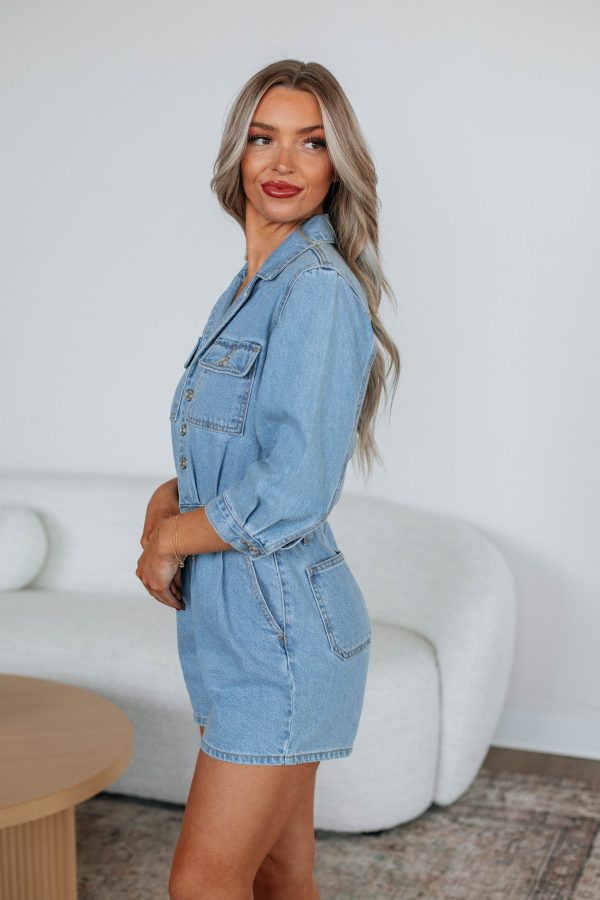 Bellamy Denim Romper Cheap