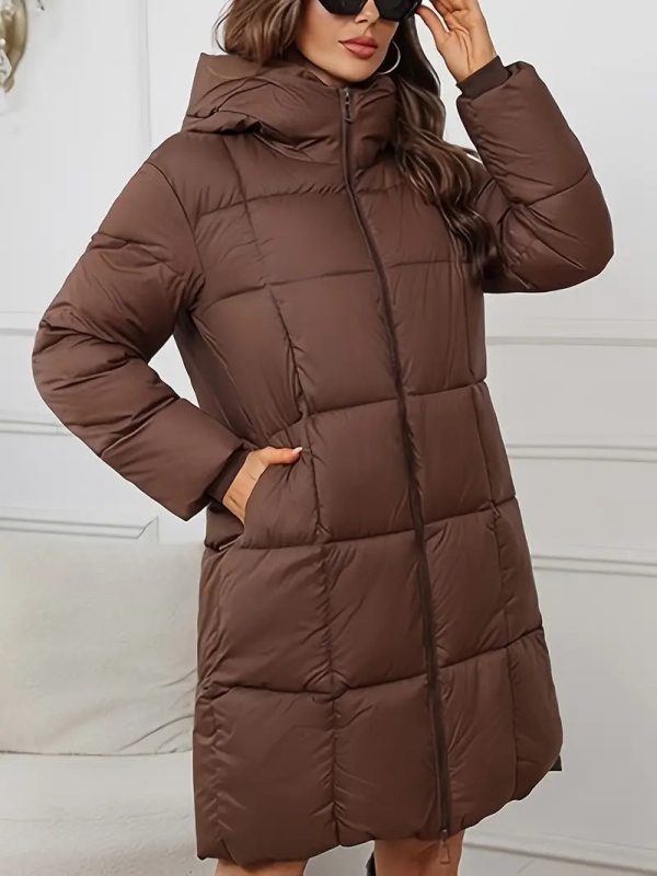 Viviane – Manteau long d hiver avec capuche pour femmes, élégant et chaud Online Sale