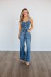 Kendall Hidden Denim Jumpsuit Hot on Sale