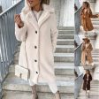 Élodie – Manteau en peluche pour femmes avec col à revers, doux et chaud For Discount