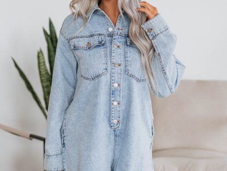 Bennington Denim Romper Online now