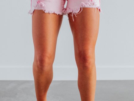 Mae Risen Shorts - Acid Pink on Sale