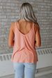 Baxter Ribbed Tank - Peach Online