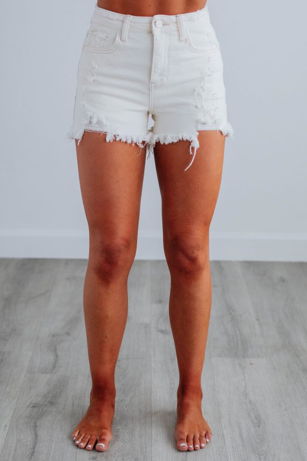 Mae Risen Shorts - Ecru Online Sale