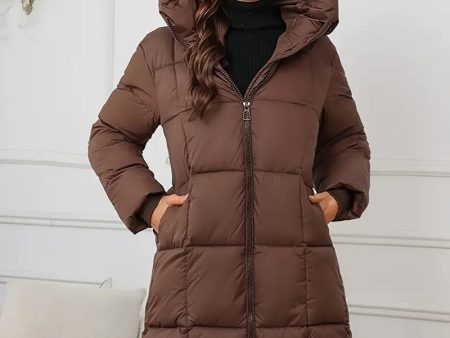 Viviane – Manteau long d hiver avec capuche pour femmes, élégant et chaud Online Sale