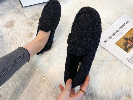 Violette – Mocassins en peluche avec semelle antidérapante, parfaits pour la maison For Discount