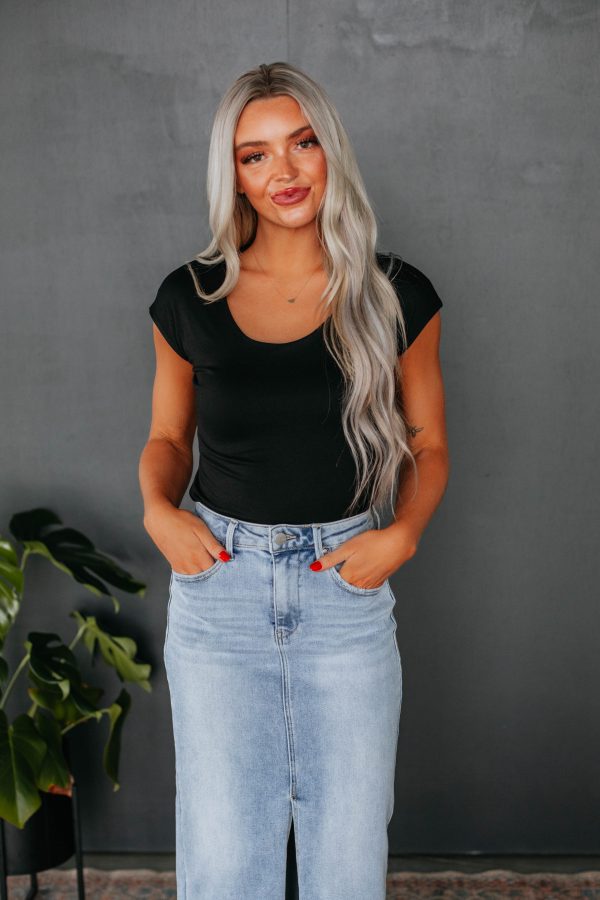 Alayna Basic Top - Black For Cheap