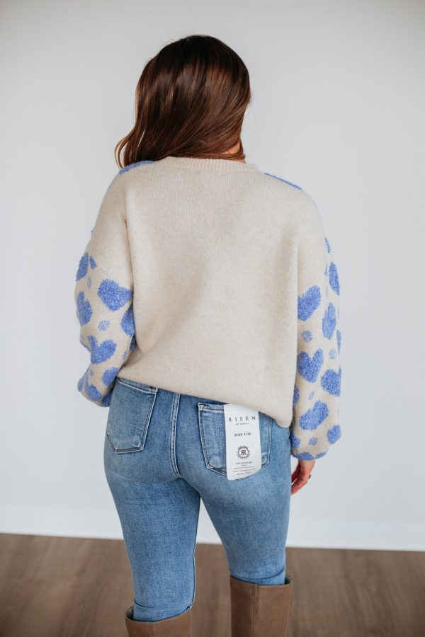 Love Yourself First Sweater - Cornflower Blue For Cheap