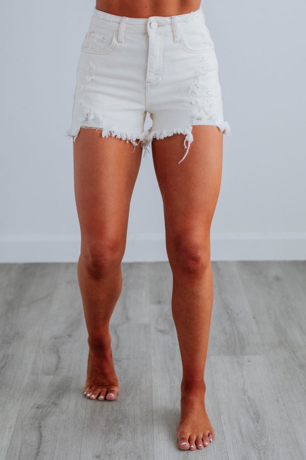 Mae Risen Shorts - Ecru Fashion