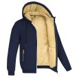 Antoine – Hoodie en polaire avec fermeture éclair et doublure en laine de mouton pour chaleur supplémentaire For Cheap