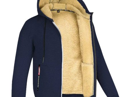 Antoine – Hoodie en polaire avec fermeture éclair et doublure en laine de mouton pour chaleur supplémentaire For Cheap