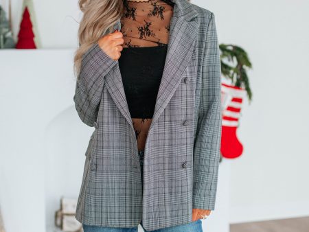 Bergan Plaid Blazer Fashion