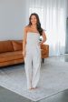 Jesa Cargo Jumpsuit - Cream Discount