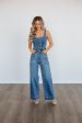 Kendall Hidden Denim Jumpsuit Hot on Sale