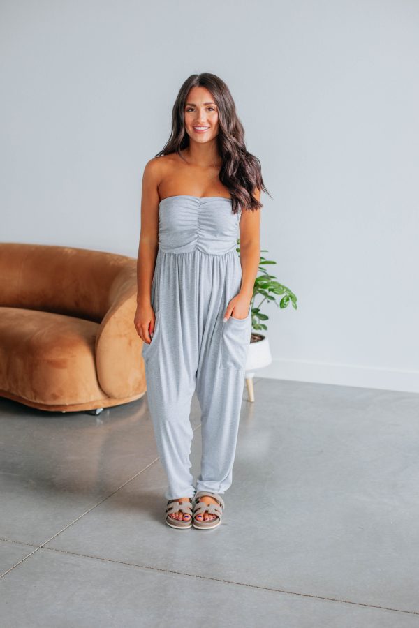 Maria Jumpsuit - Heather Grey Cheap