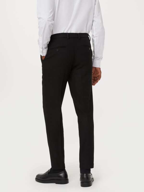 The Colin Tapered Recycled Wool Pant in Black Online Sale