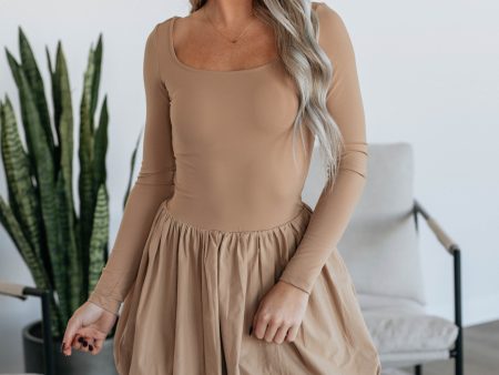 Call It Fate Dress - Camel Hot on Sale