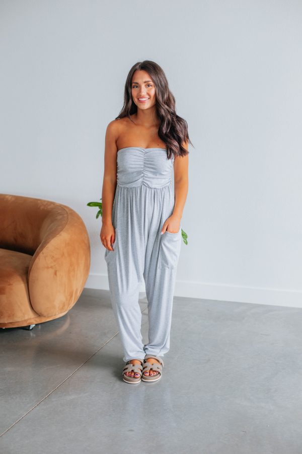 Maria Jumpsuit - Heather Grey Cheap