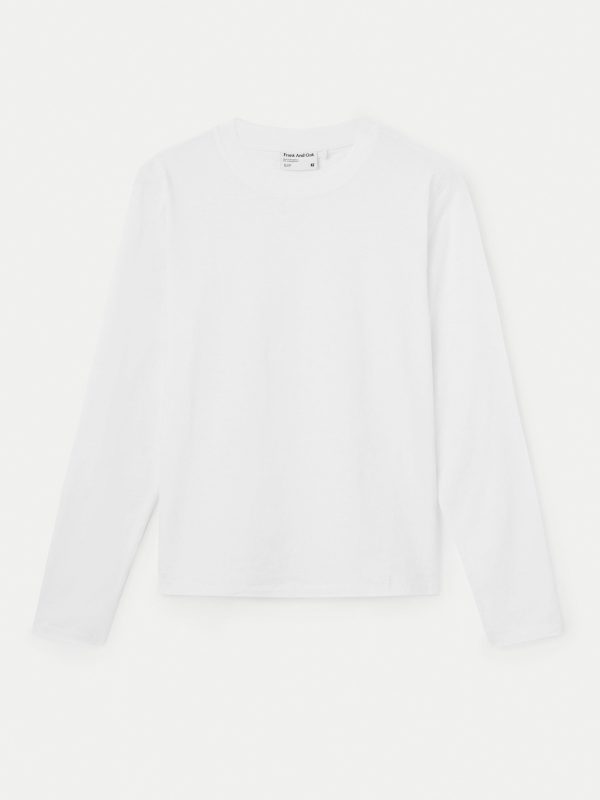 The Long Sleeve T-Shirt in Bright White Fashion