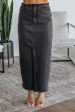 Joy Denim Skirt - Charcoal Hot on Sale