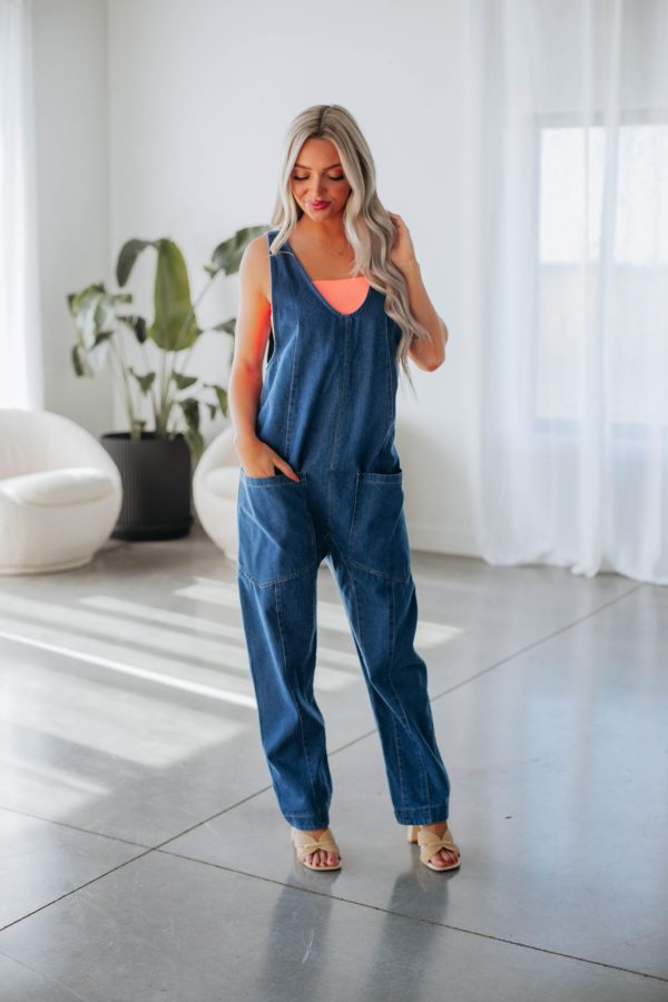 Tate Denim Jumpsuit Supply