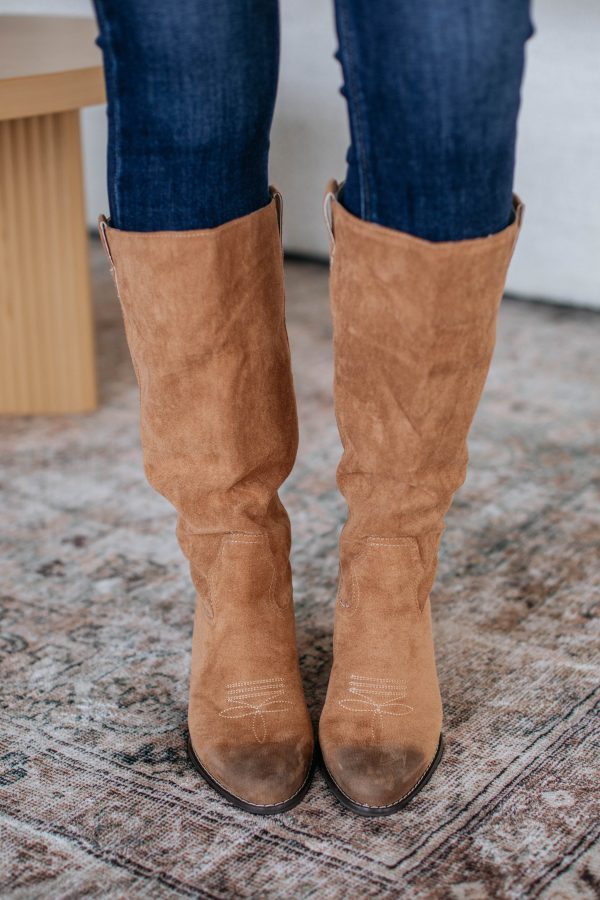 Handle With Caution Boots - Taupe For Sale