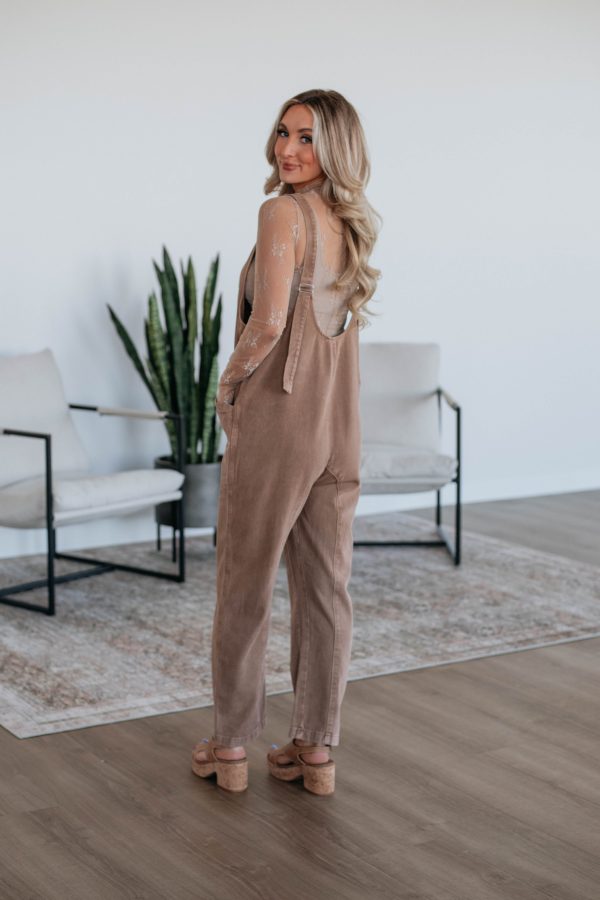 Marlow Denim Overalls - Mocha Online