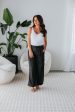 Adara Satin Cargo Pants - Black Fashion