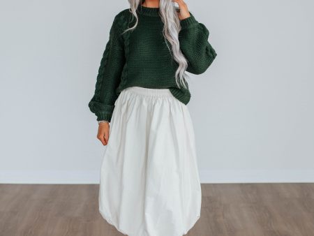 Mikala Midi Skirt - Cream Sale