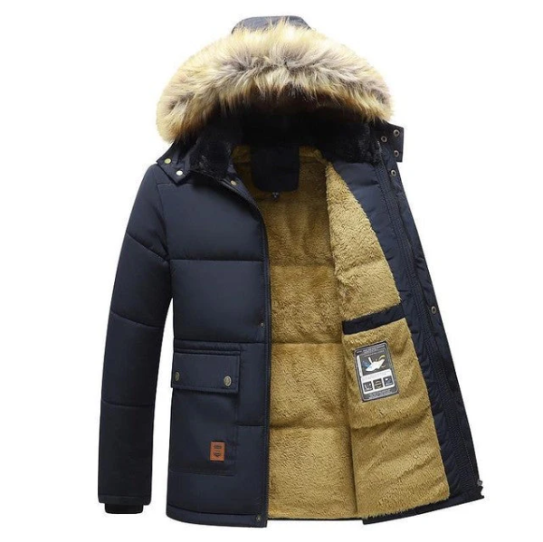 Thomas – Manteau en peluche pour homme, confortable et pratique avec poches For Discount