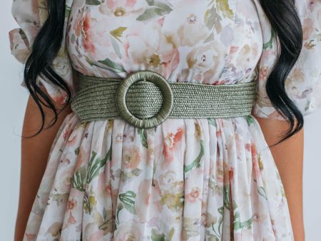 Keegan Braided Belt - Sage For Cheap