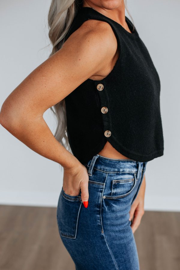 Kathryn Sweater Vest - Black For Cheap