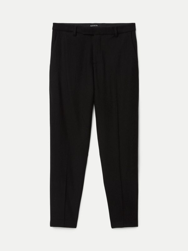 The Colin Tapered Recycled Wool Pant in Black Online Sale