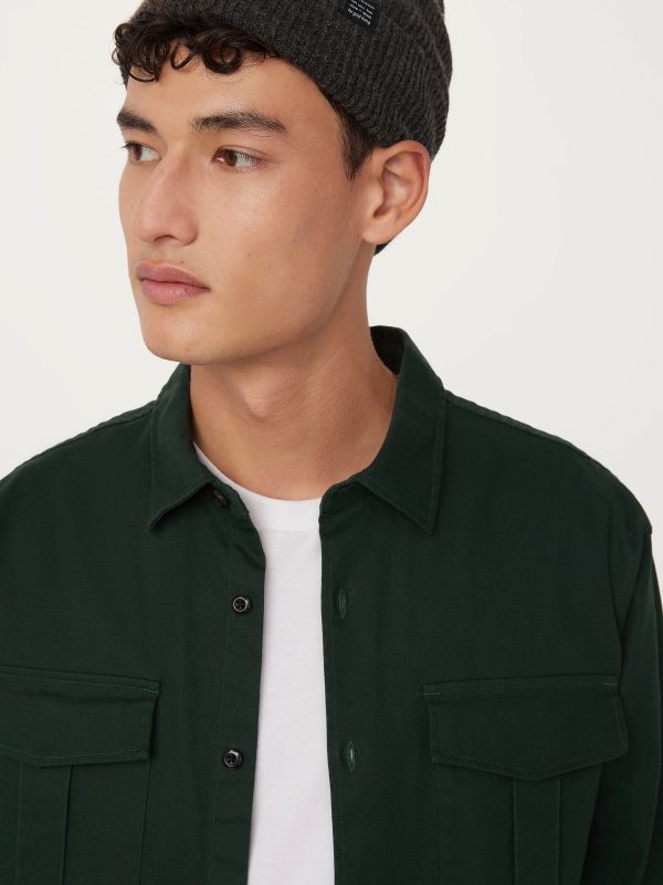 The Utility Shirt  in Forest Green Discount