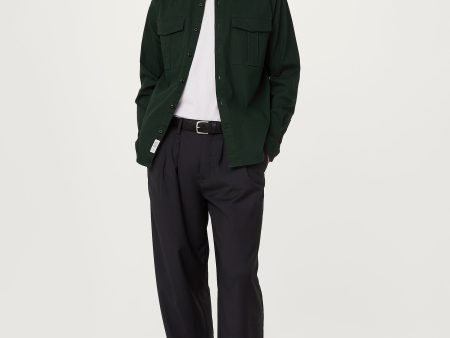 The Utility Shirt  in Forest Green Discount