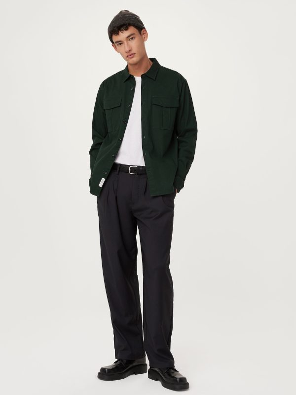 The Utility Shirt  in Forest Green Discount