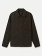 The Herringbone Overshirt in Brown Heather on Sale