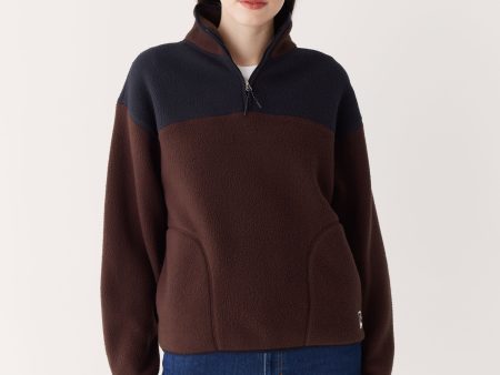 The Axis Polar Fleece Pullover in Burgundy For Cheap