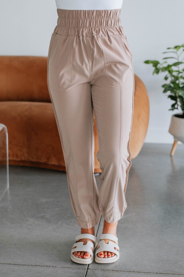 Amira Joggers - Taupe Online