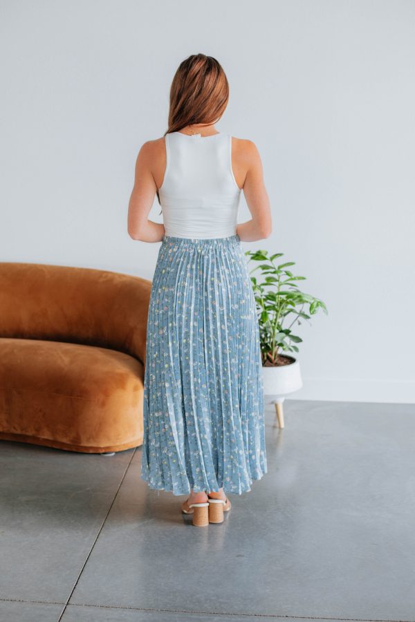 Julia Maxi Skirt - Sky Blue on Sale