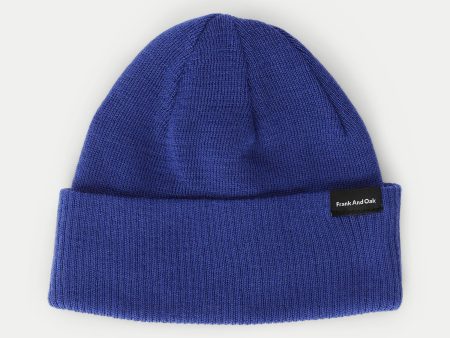 The Merino Wool Beanie in Blue Online