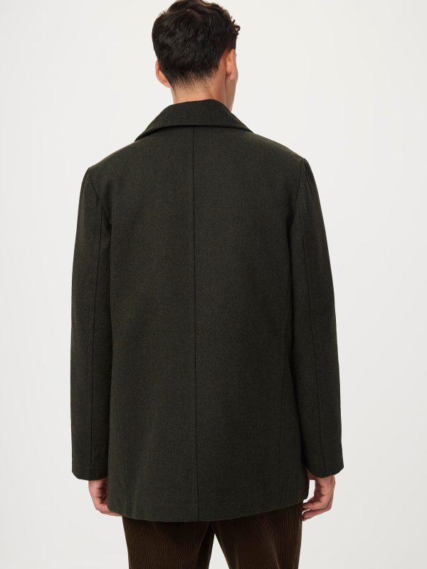 The Nelson Recycled Wool Peacoat in Rosin Online