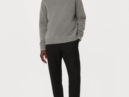 The Colin Tapered Recycled Wool Pant in Black Online Sale