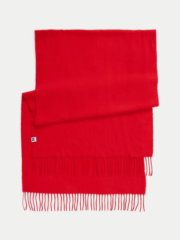 The Solid Scarf in Bright Red For Discount